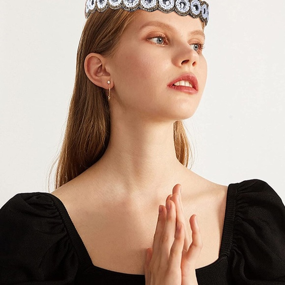 6 Pcs Rhinestone Elastic Headbands - Picture 5 of 6